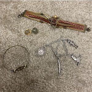 Bundle 4 Harry Potter Bracelet Earrings Jewelry Set EUC